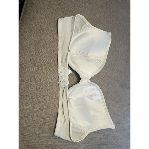 Kathy Ireland Size 36B Strapless White Padded Stretch Push Up Bra - Picture 2 of 4